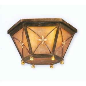  Cheshire Bronze Leaf Flush Mount Ceiling Lamp