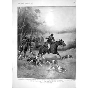   1908 FOX HUNTING HORSES SPORT HOUNDS RUNCIMAN GLENESK