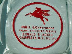 Vintage Champlain NY Mobil Gas Kero Donald R. Hogle EUC  