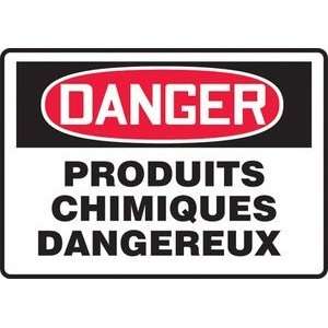  DANGER PRODUITS CHIMIQUES DANGEREUX Sign   7 x 10 