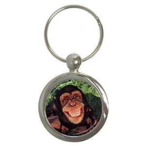  Chimp Chimpanzee Key Chain (Round)