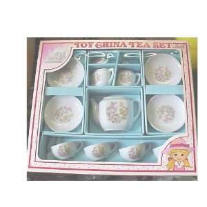  Toy China Tea Set with Pink Flowers 