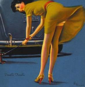 Art Frahm, 068 ~ DOUBLE TROUBLE ~ 7 x 9 Pin up  