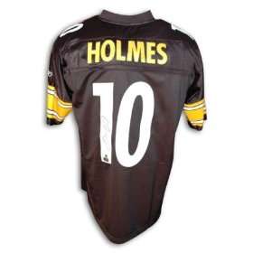  Santonio Holmes Signed Steelers Reebok Black Jersey 