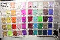 SPARKLE ORGANZA FABRIC COLOR CHART 1 YD COLOR CHOICE  