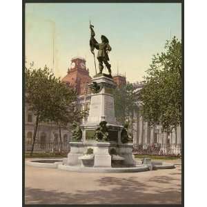  Statue,Paul de Chomedey de Maisonneuve,Montreal,c1901 