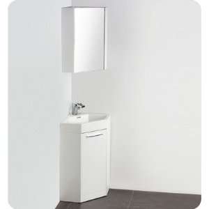  Coda 18 White Modern Corner Bathroom Vanity