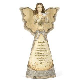 Pavilion Gift Company Elements 9 Inch Angel Holding Lilies, Serenity 