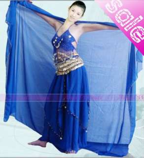 Belly Dance Chiffon Shawl Veil Costume Gold Trim 7 colo  