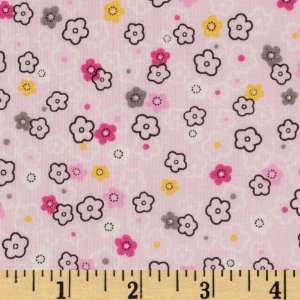  44 Wide Party In Pink Ditzy Flowers Pink Fabric By The 