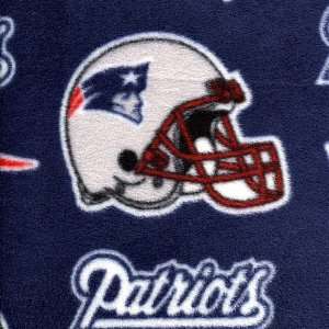   New England Patriots Polar Fleece Fabric   Per Yard