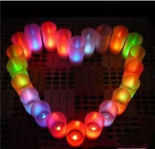12 Led Candle 7 color Light lights change Flameless cup  