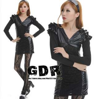 PUNK NROCK VISUAL SLIM PU #121040 LACE REMAX SEXY DRESS ONE SIZE 