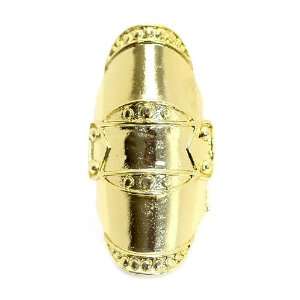  Jointed Armor Ring; 2L; Gold Metal; Stretches To FIt 