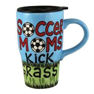  Our Name is Mud Travel Mug Soccer Moms Kick Grass