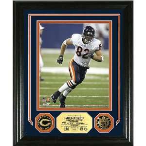 Greg Olsen Chicago Bears Photo Mint with Two 24KT Gold Coins  