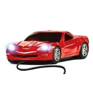  Corvette C6 Computer Wired Mouse Red Automotive