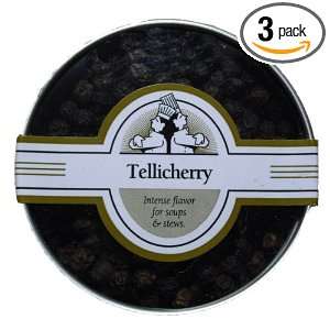 Two Snooty Chefs Tellicherry Peppercorns, 2 Ounce Container (Pack of 3 