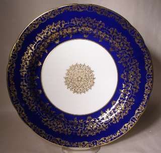 HAMMERSLEY china # 4419 COBALT & GOLD Dinner Plate  