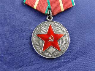SOVIET 20 YEARS OF SERVICE IN RED ARMY MEDAL + CITATION  