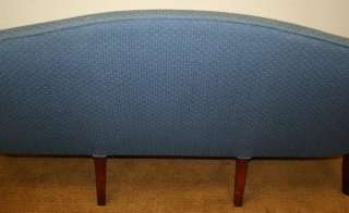   VINTAGE blue Queen Anne camel chippendale 3seater sofa  