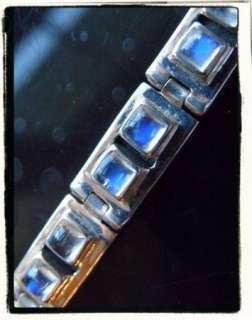 INDIA SLG Sterling 925 Rainbow Moonstone Bracelet  
