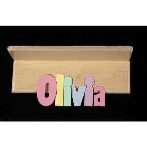  Hollow Woodworks BS  Personalized Name Book Shelf With 8 