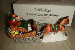 Department 56 Village A Holiday Sleigh Ride Together 54921 MIB  