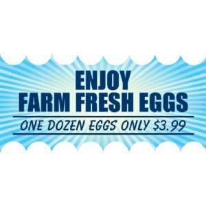  3x6 Vinyl Banner   Farm Fresh Eggs 