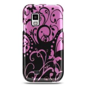 VMG Samsung Mesmerize Galaxy S Hard 2 Pc Design Case   Purple Black 