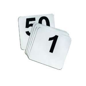    Tablecraft 4 Stainless Steel Number Signs 26 50