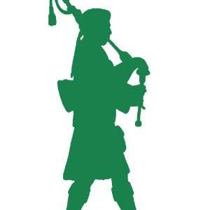  Bagpipes Bagpiper small 3 Tall GREEN vinyl window decal 