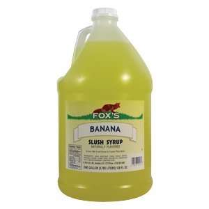 Foxs Banana Slushy and Granita Syrup 4   1 Gallon Containers / CS 