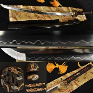 Clay Tempered Blade Beautiful Dragon Fittings JAPANESE BATTLE READY 