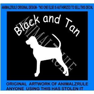 BLACK AND TAN COON HOUND DOG VINYL DECAL 