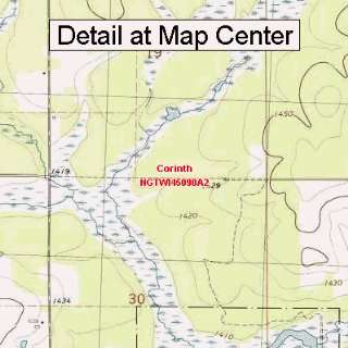  USGS Topographic Quadrangle Map   Corinth, Wisconsin 