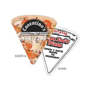 Slice of pizza shaped magnet. 