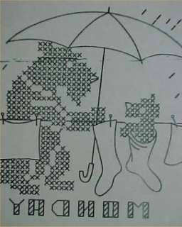 Vintage Scotty Dog & Puppy Transfer Pattern for Towels  