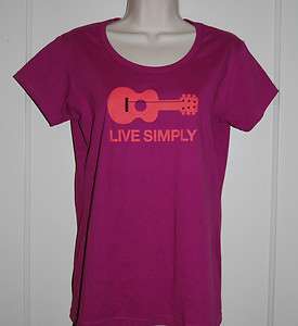 Patagonia, LIVE SIMPLY, T shirt, Guitar, 100% cotton, Gift, NEW 