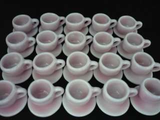   mm. Pink Coffee Cup & Saucer Dollhouse Miniatures Supply Food  