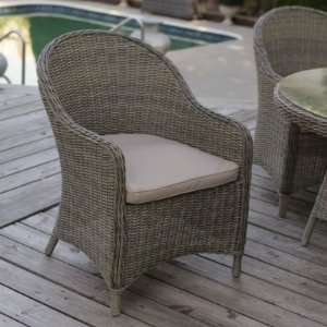  Mingle All Weather Wicker Patio Dining Chair   Set of 2 