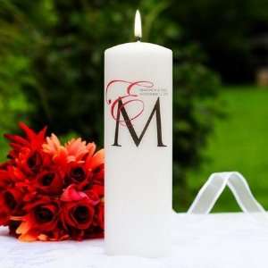  White Our New Monogram Unity Candle