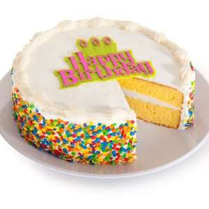 Vanilla Happy Birthday Cake Grocery & Gourmet Food