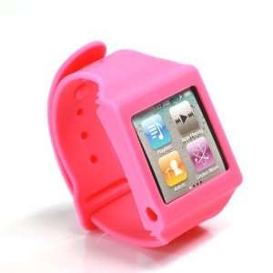 iPod nano 6th Silicone Watch Strap Case / Armband Case+Free USB Cable 