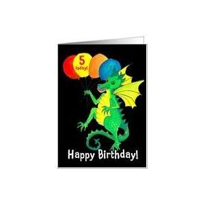  Green Dragon 5th Birthday Card Card Toys & Games