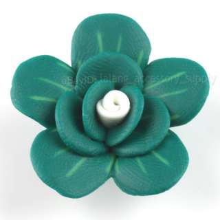 30X 111089 Fimo Polymer Clay Flower Spacer Bead 25mm ON SALE  