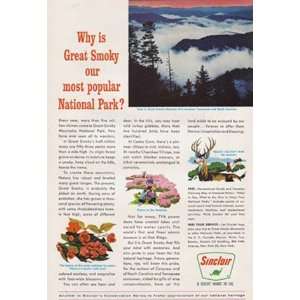   Ad 1963 Sinclair Oil Great Smoky National Park Sinclair Books