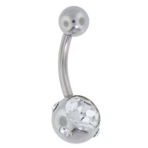  CZ Tiffany Jeweled Belly Button Rings Jewelry