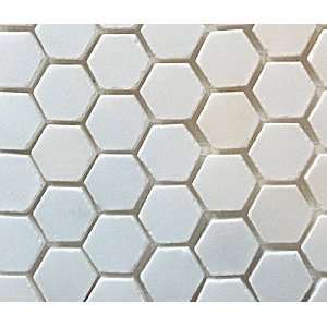  White Thassos Hexagon Mosaic 1 inch Polished