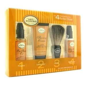   Pre Shave Oil + Shaving Cream + Brush + After Shave Balm 4pcs Beauty